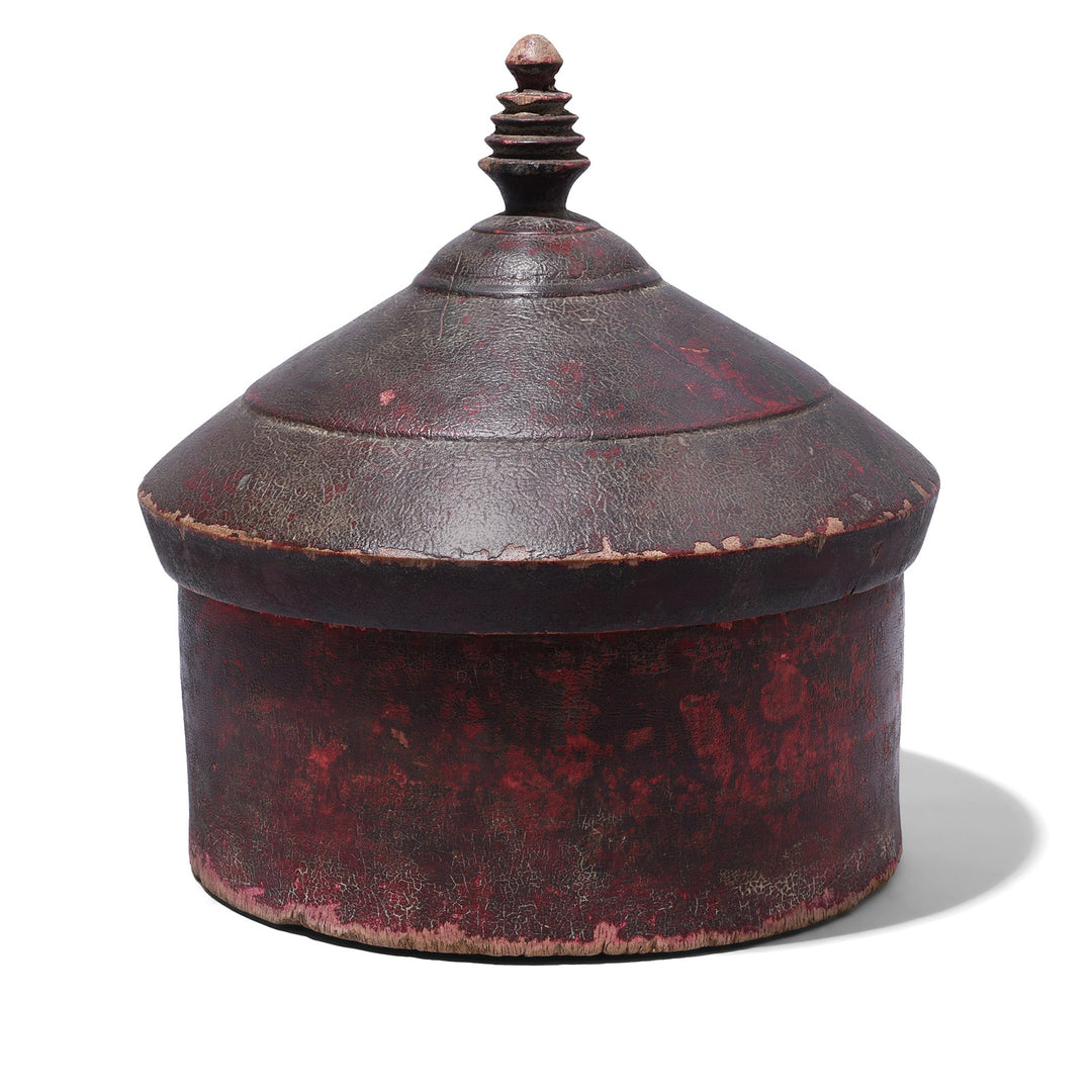 Antique Indian Lacquer Pot From Uttar Pradesh | Indigo Antiques