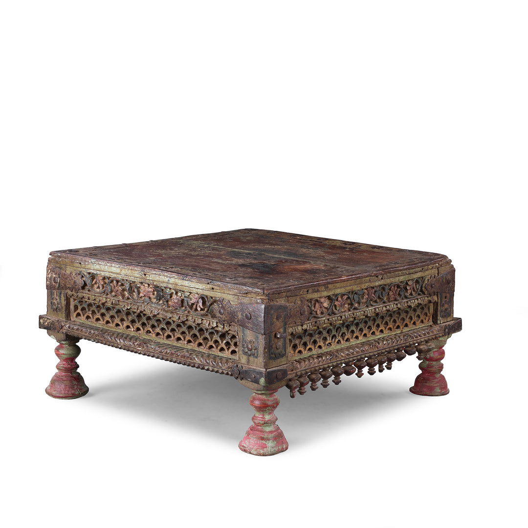 Angled View Of Antique Indian Mughal Bajot | Indigo Antiques