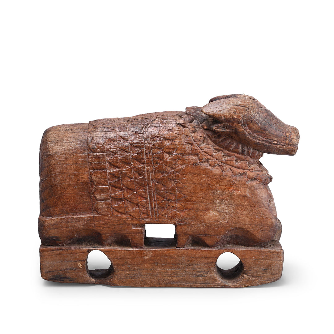 Antique Indian Nandi Bull Toy From Andhra Pradesh | Indigo Antiques
