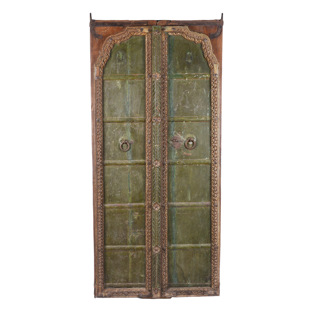 Antique Indian Painted Bikaner Door | Indigo Antiques