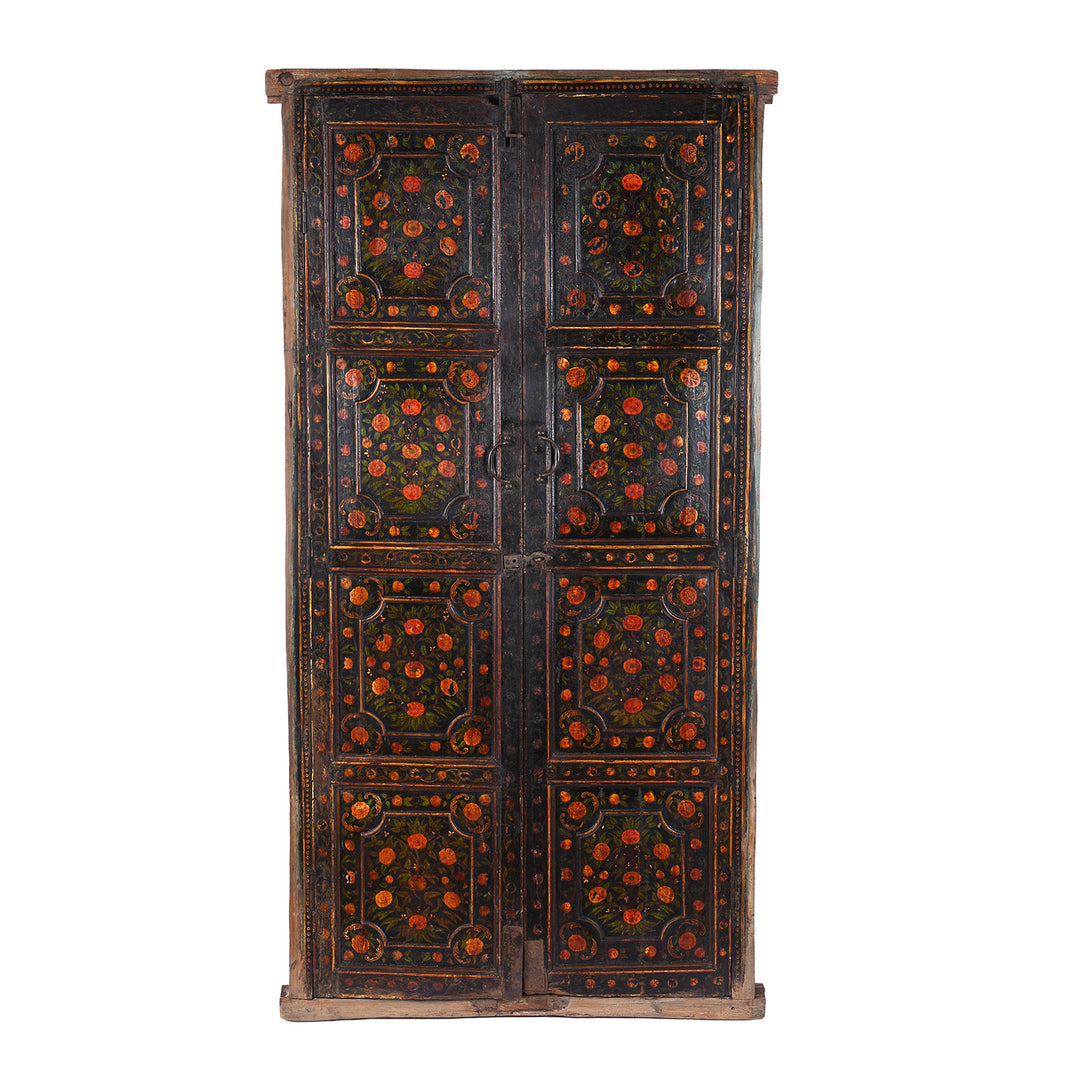 Antique Indian Painted Bikaner Doors | Indigo Antiques