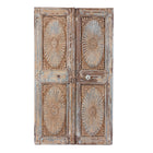 Painted Teak Cabinet Front Panel - 19th Century