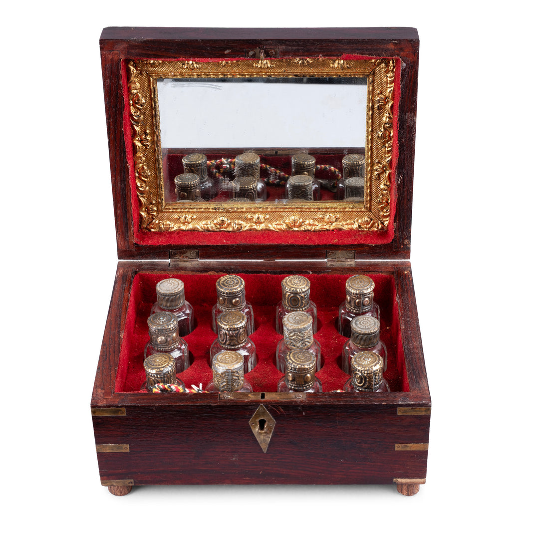 Antique Indian Rosewood Scent Bottle Box | Indigo Antiques