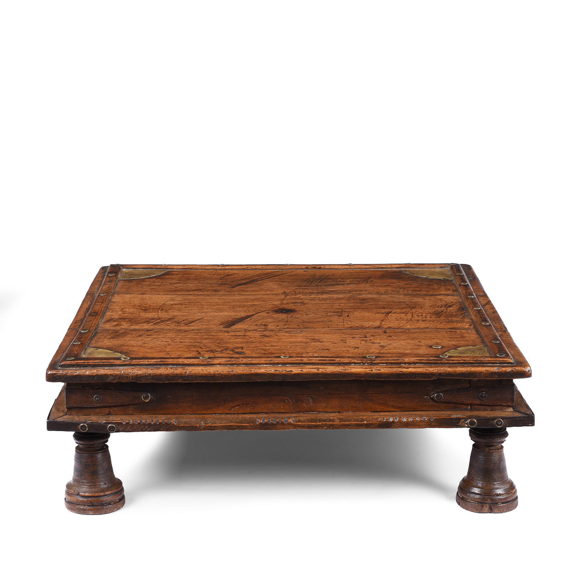 Antique Indian Square Bajot Low Table  | Indigo Antiques