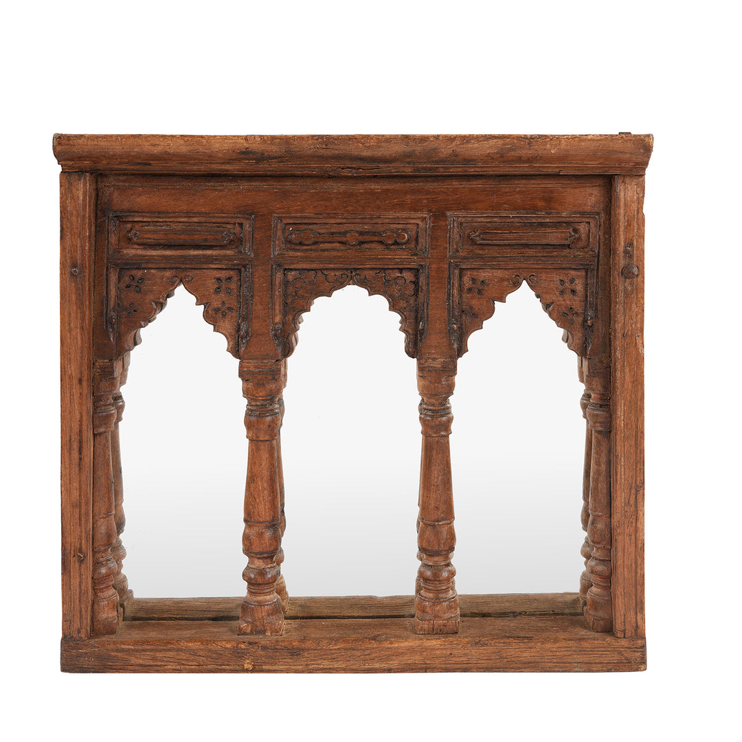 Antique Indian Triple Arch Mirror | INDIGO ANTIQUES