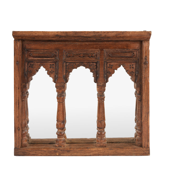 Antique Indian Triple Arch Mirror | INDIGO ANTIQUES