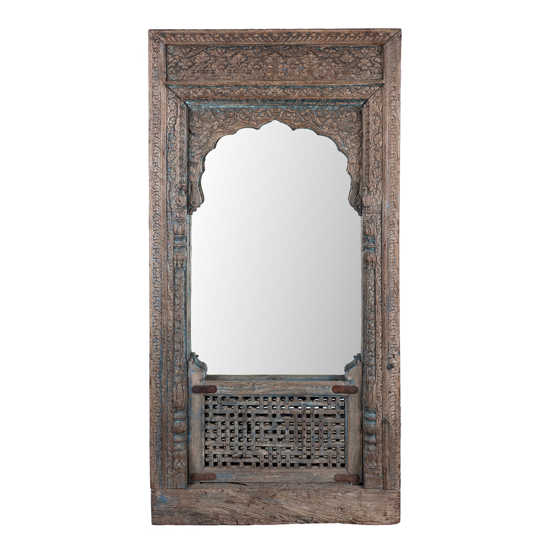 Antique Indian Window Mirror From Haryana | Indigo Antiques