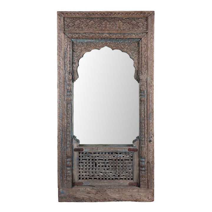 Antique Indian Window Mirror From Haryana | Indigo Antiques