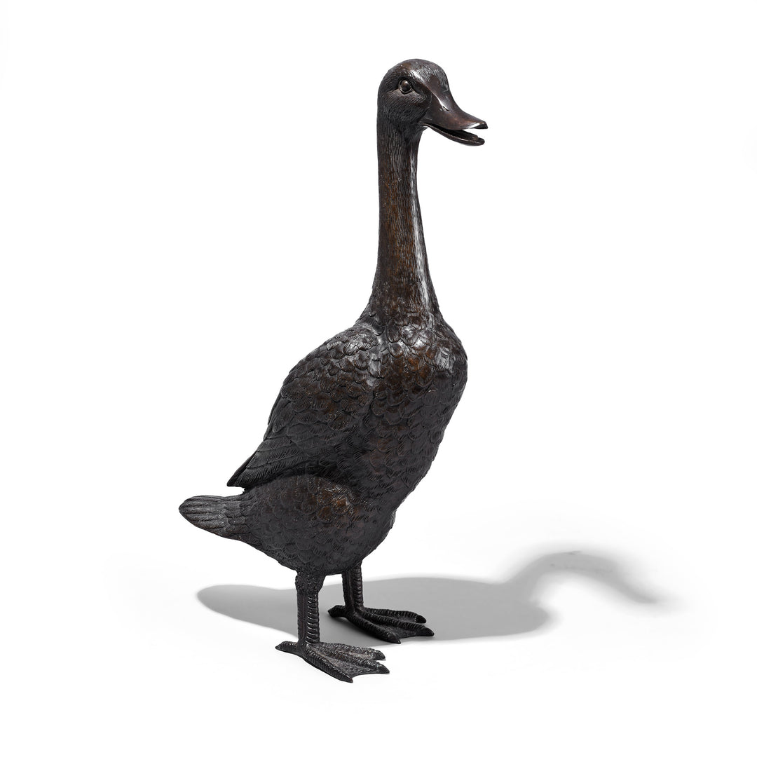 Antique Japanese Bronze Duck Okimono | Indigo Antiques