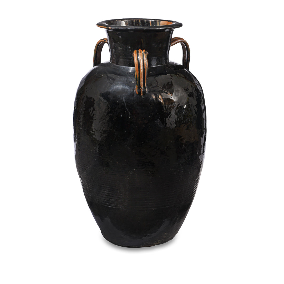 Antique Large Black Glazed Stoneware Wine Jar | Indigo Antiques