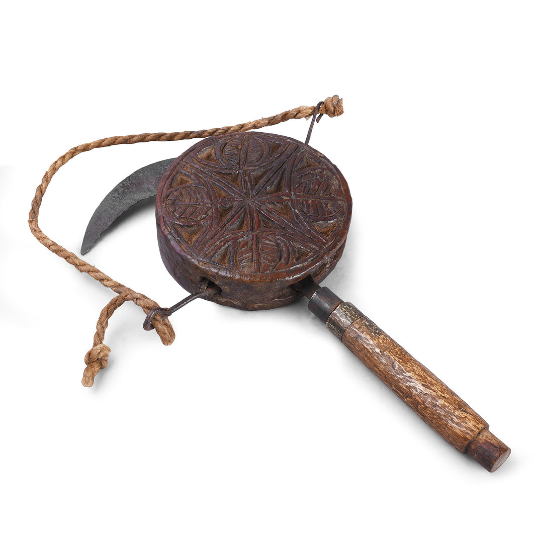 Antique Nepalese Carved Knife & Holder | Indigo Antiques