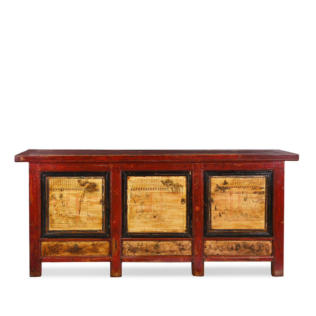 Antique Painted Chinese Sideboard From Qinghai | Indigo Antiques