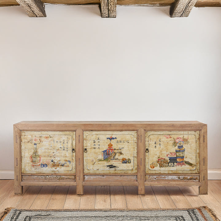 Antique Pale Painted Sideboard From Shanxi | Indigo Antiques