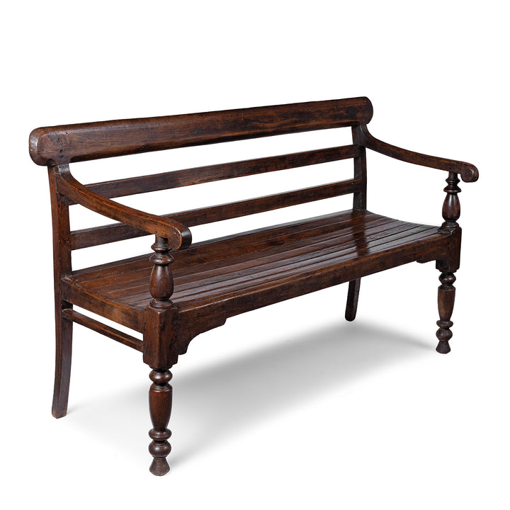 Antique Regency Anglo-Indian Teak Bench | Indigo Antiques