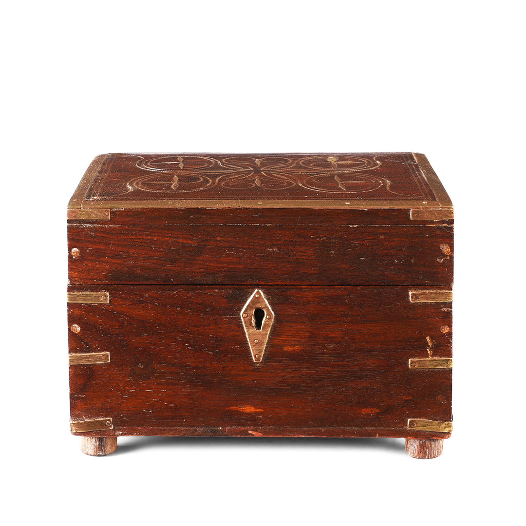 Antique Rosewood Scent Box With Bottles From Lucknow | Indigo Antiques