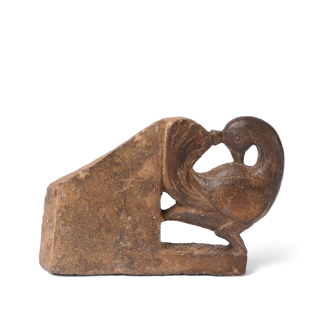 Antique Stone Khunti Parrot Turban Hanger | Indigo Antiques