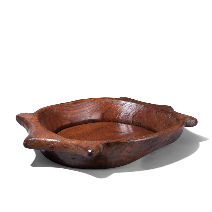Antique Teak Parath Bowl Carved In The Form Of A Turtle 19th Century
