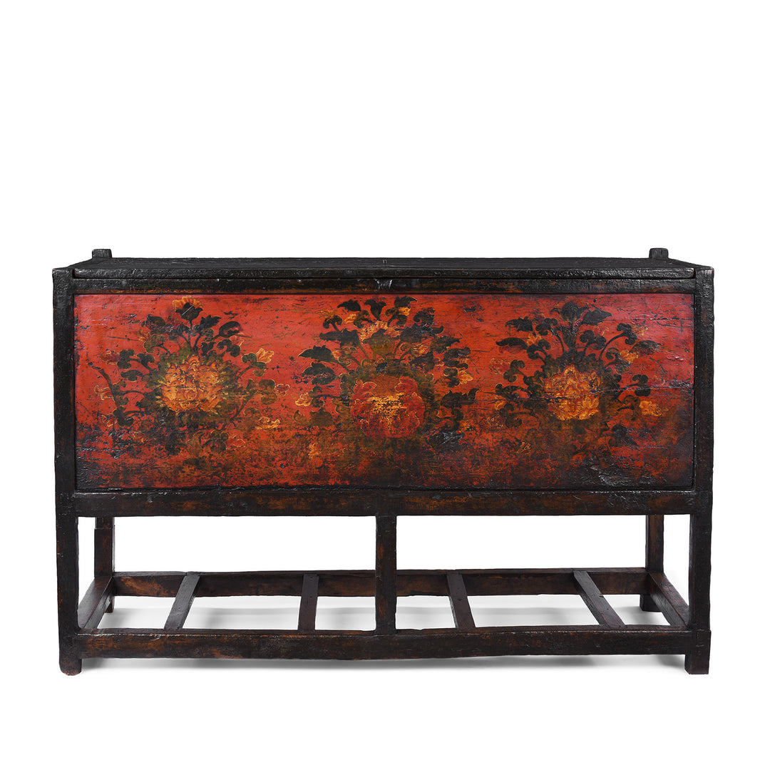 Antique Tibetan Painted Chest On Stand | Indigo Antiques