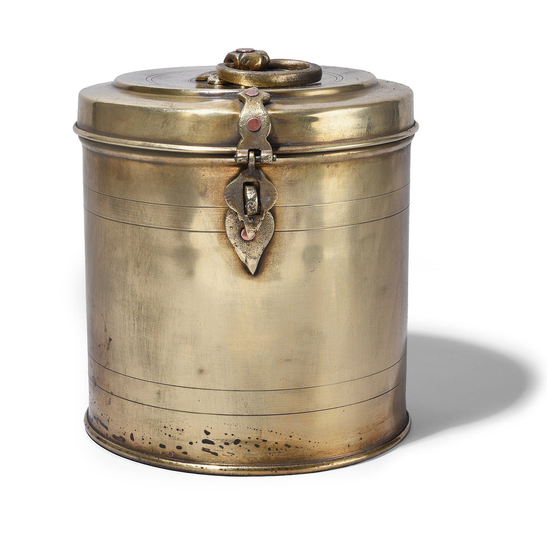 Antique Vintage Brass Food Caddy From Bombay | Indigo Antiques
