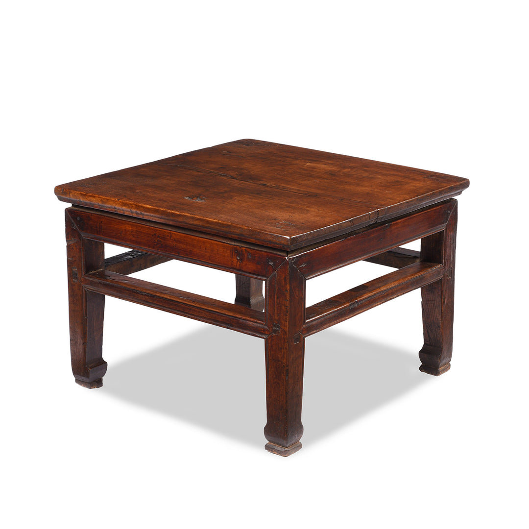 Angled VIew Of Antique Walnut Side Table From Shanxi | Indigo Antiques