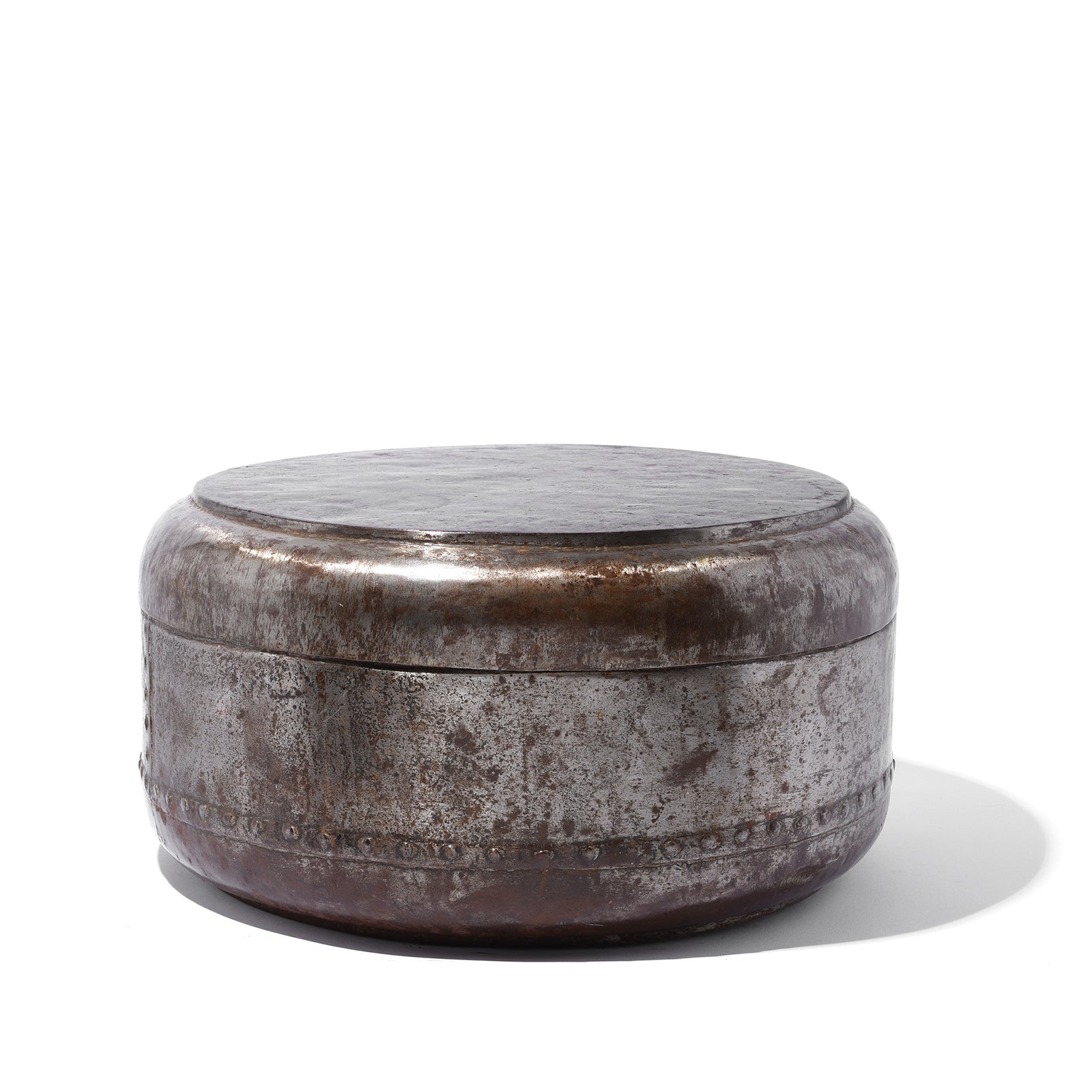Polished Metal Round Indian Keepsake Box | Indigo Antiques