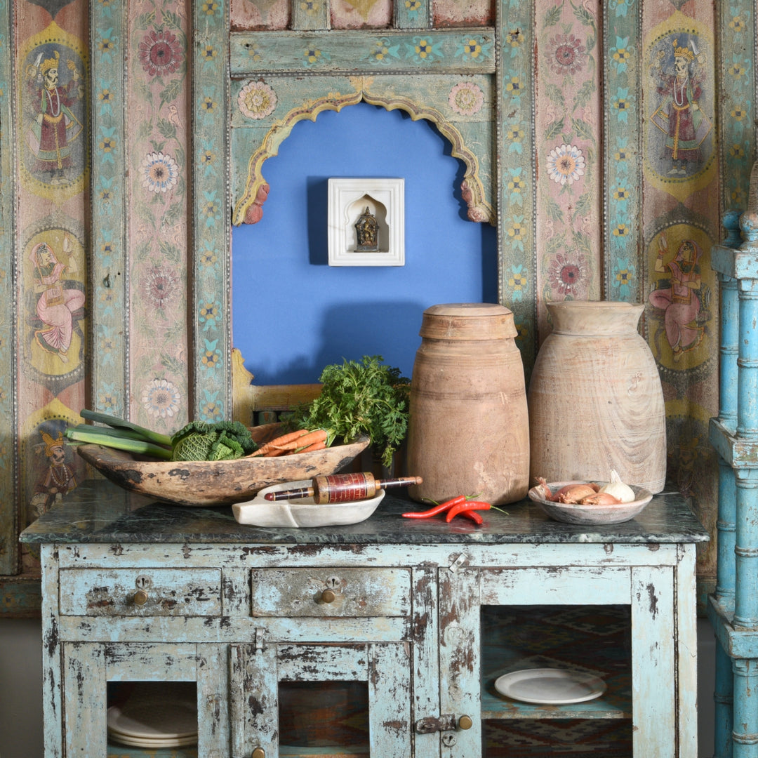 Vintage Painted Indian Balcony from Kutch | Indigo Antiques