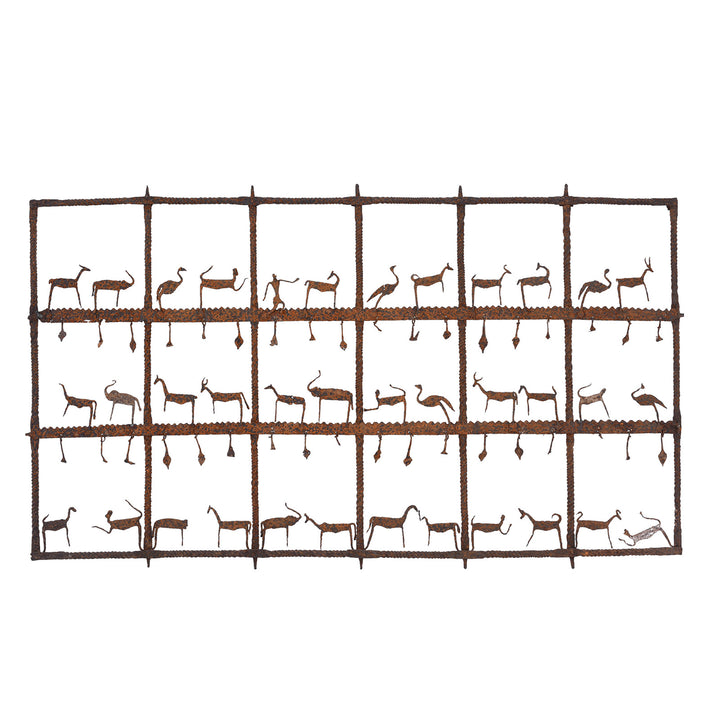 Bastar Toran Wall Hanging With Stylised Animal Motifs And Hanging Pendants Circa 1940