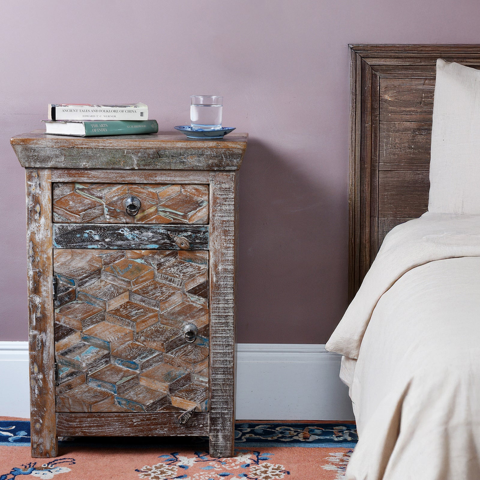 Bedside Cabinets Made From Reclaimed Teak | Indigo Antiques