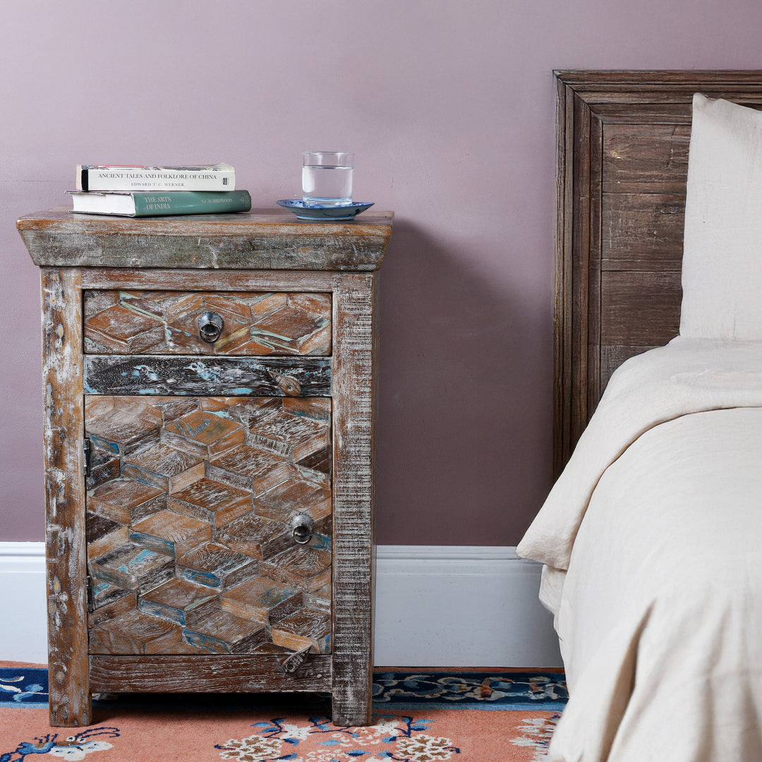 Bedside Cabinets Made From Reclaimed Teak | Indigo Antiques