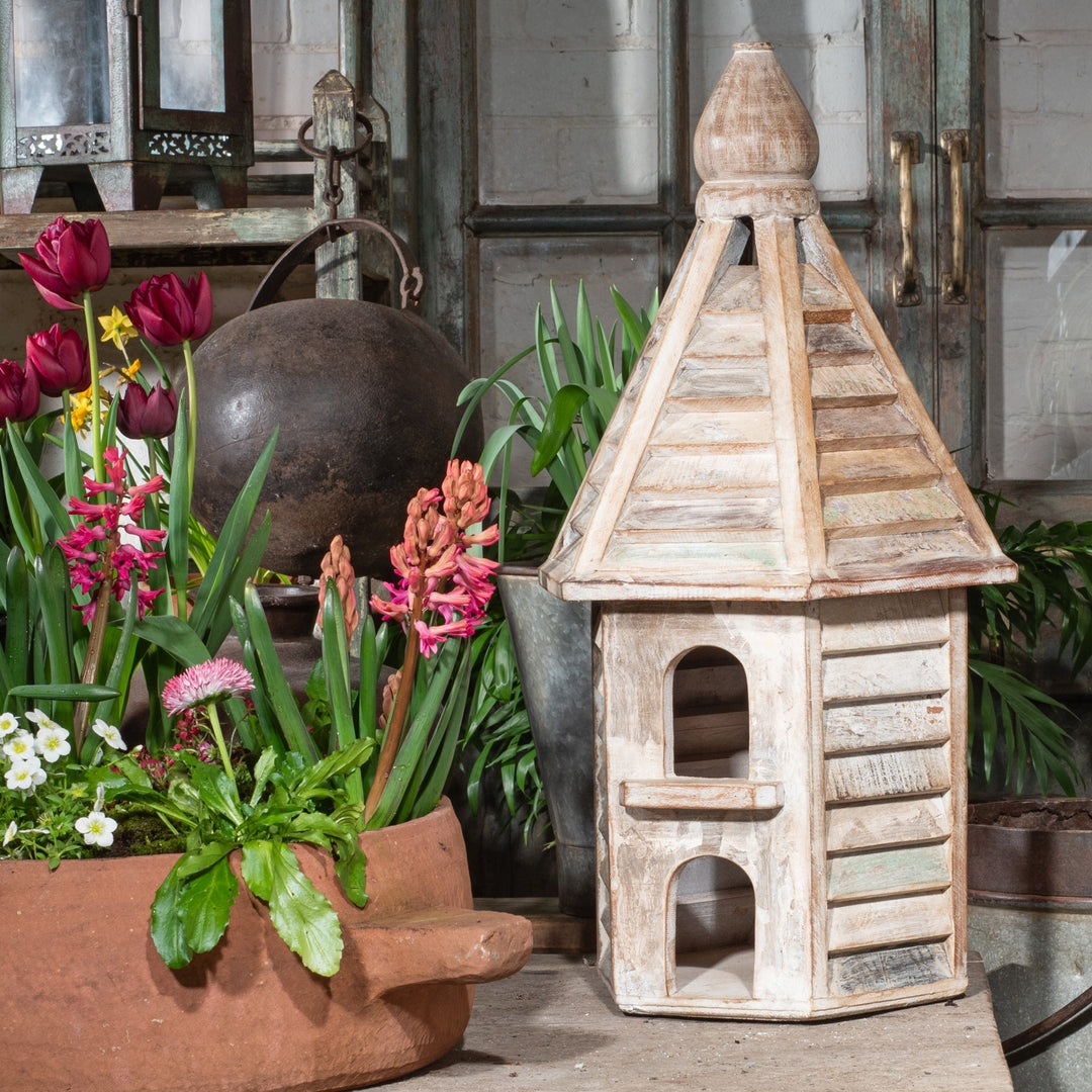 Indian reclaimed teak birdhouse