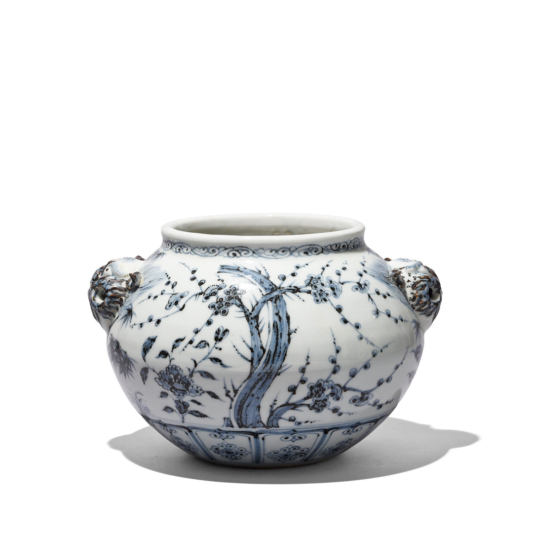 Blue & White Porcelain Jardinière - Trees | Indigo Antiques