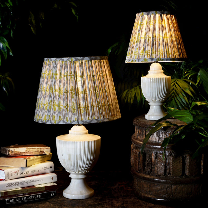 Indian Bone Inlay Lamps - Small & large