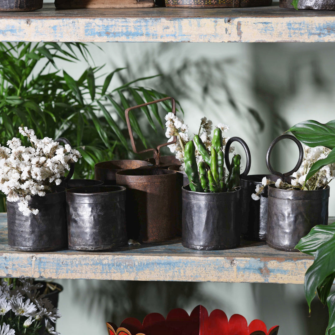 Rustic Indian flower pot planter