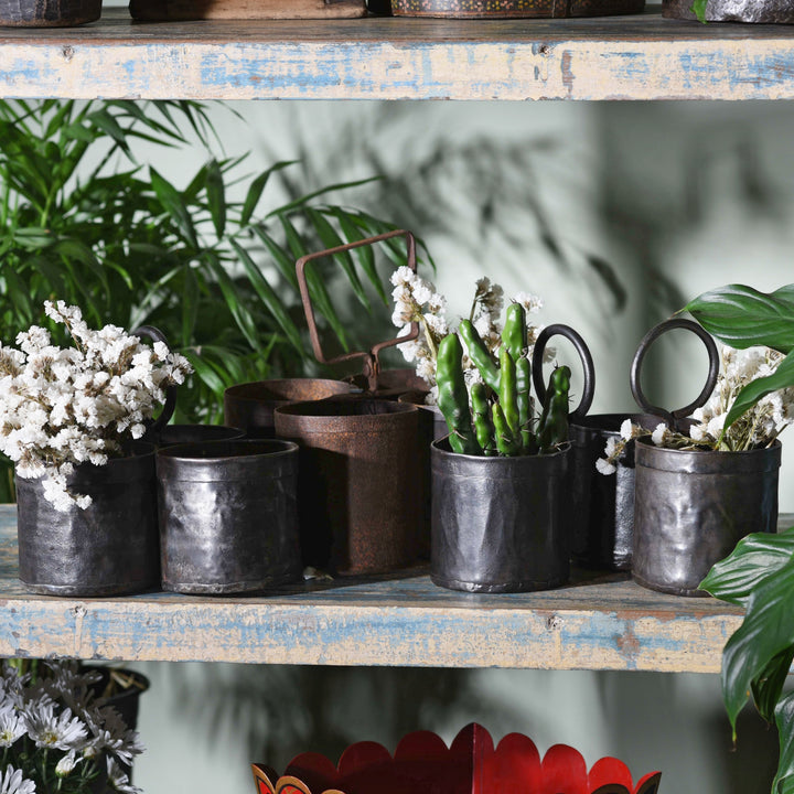 Rustic Indian flower pot planter