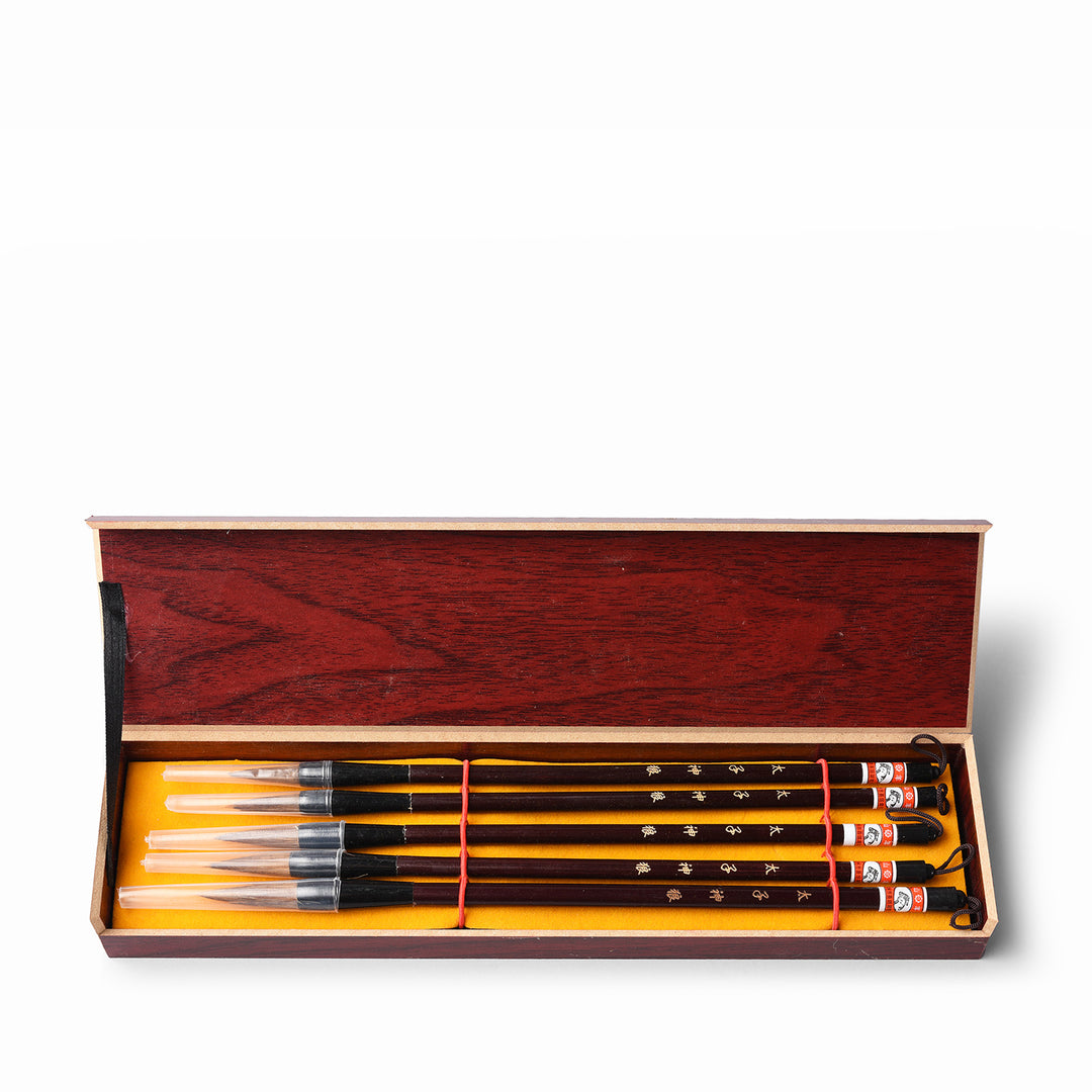 Boxed Set Of Calligraphy Brushes | Indigo Antiques