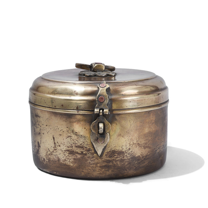 Brass Chapati Box From Bombay - Ca 1920