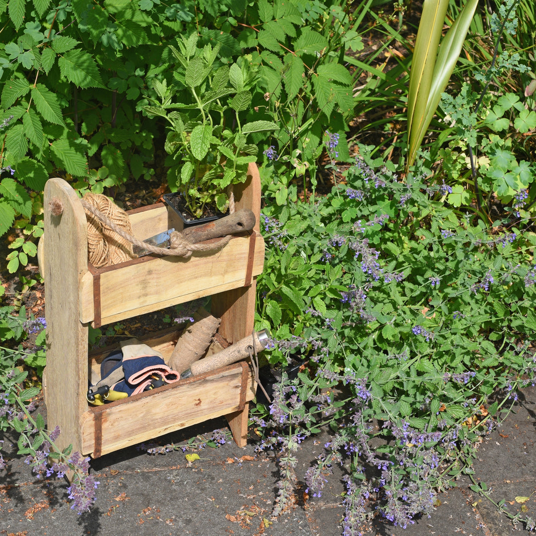 Hanging Brick Mould Storage Shelf For Outside Gardening Tools | Indigo Antiques