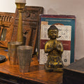 Kneeling Brass Buddha Bookend