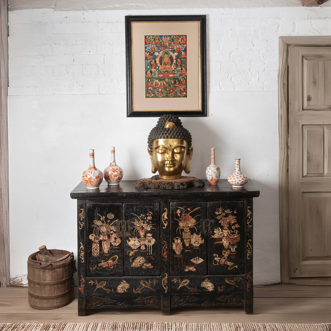 Gilded Brass Head of Lord Buddha