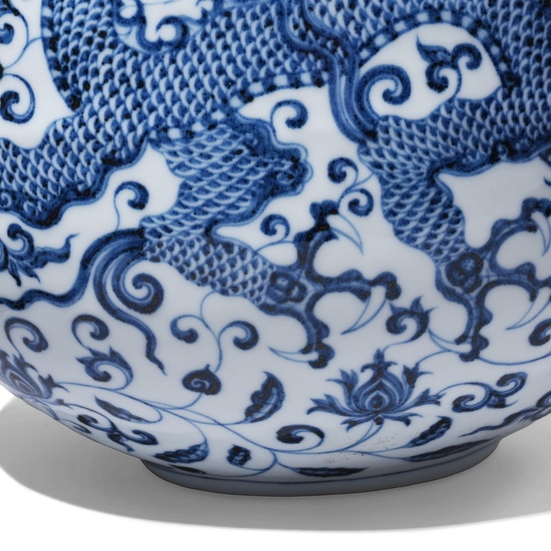 Claws Detail From Porcelain Dragon Design Bianping Moonflask | Indigo Antiques