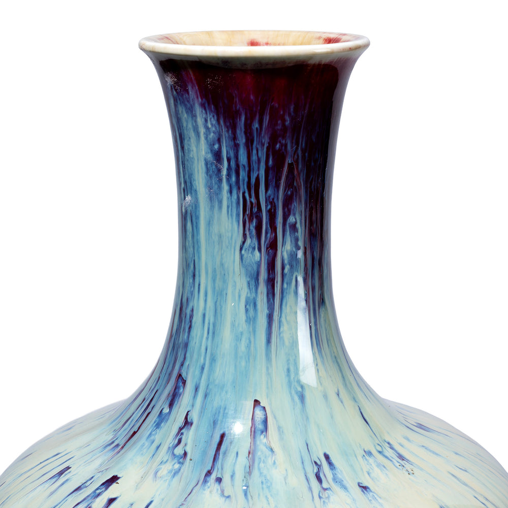Neck Detail From Chinese Yaobian Trumpet Mouth Vase
