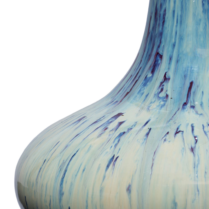 Glaze Detail From Chinese Yaobian Trumpet Mouth Vase