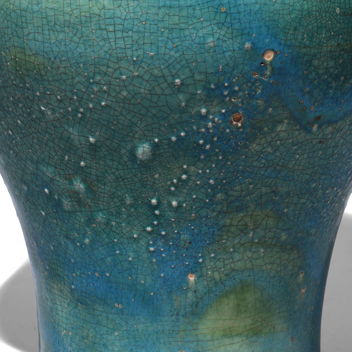 Glaze Detail From Green Yaobian Glaze Temple Jar | Indigo Antiques