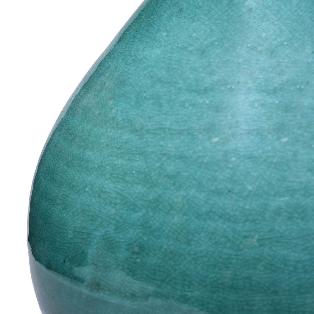 Glaze Detail From Green Yaobian Glaze Vase | Indigo Antiques