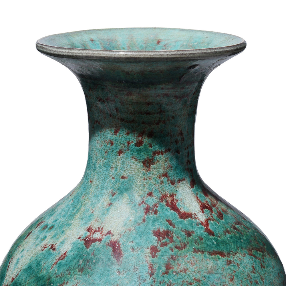Rim Detail From Green Yaobian Glaze Fengweizen Vase | Indigo Antiques