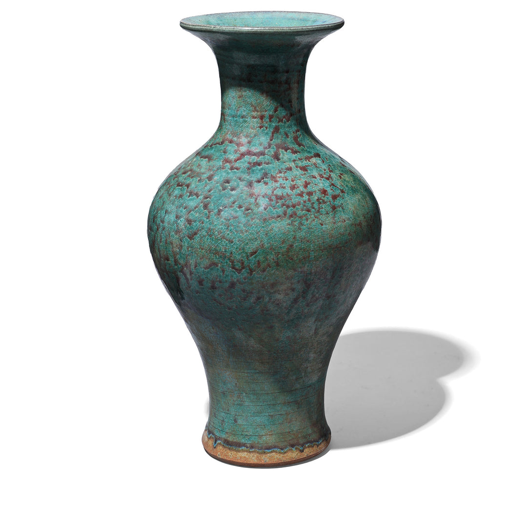 Green Yaobian Glaze Fengweizen Vase | Indigo Antiques