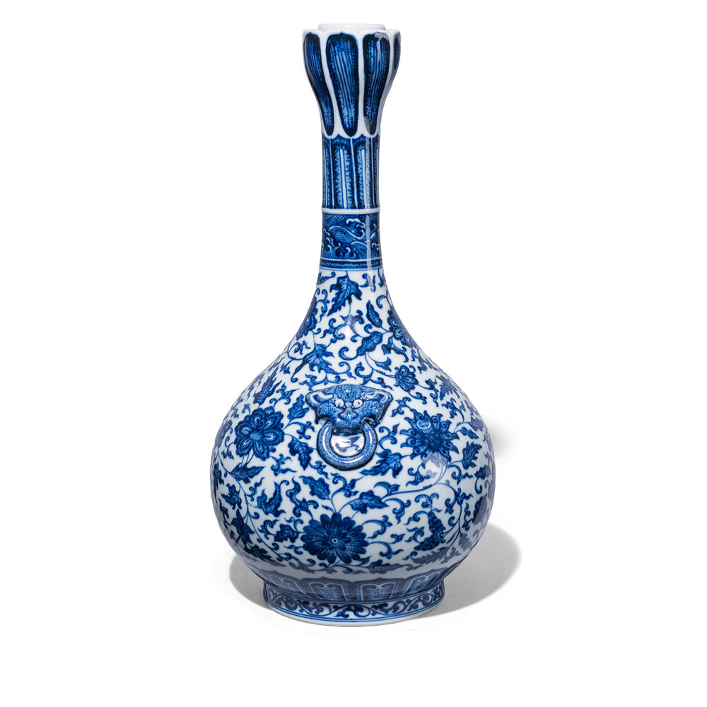 Blue & White Porcelain Lotus Mouth Vase | Indigo Antiques