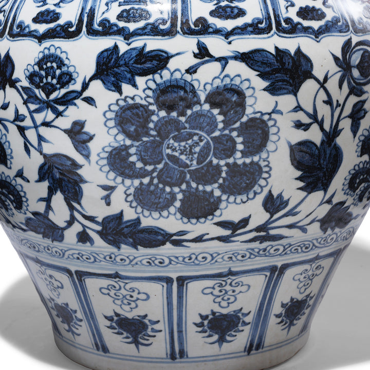 Design Detail From Blue & White Porcelain Jar - Auspicious Symbols | Indigo Antiques