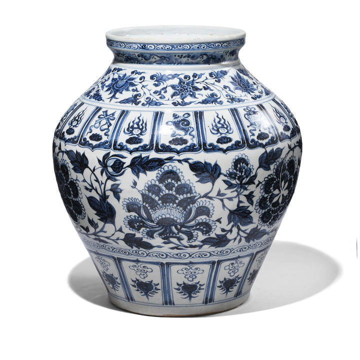 Blue & White Porcelain Jar - Auspicious Symbols | Indigo Antiques