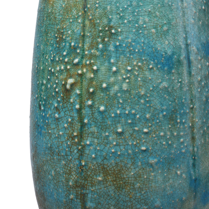 Glaze Detail From Chinese Green Yaobian Glaze Lizard Vase | Indigo Antiques